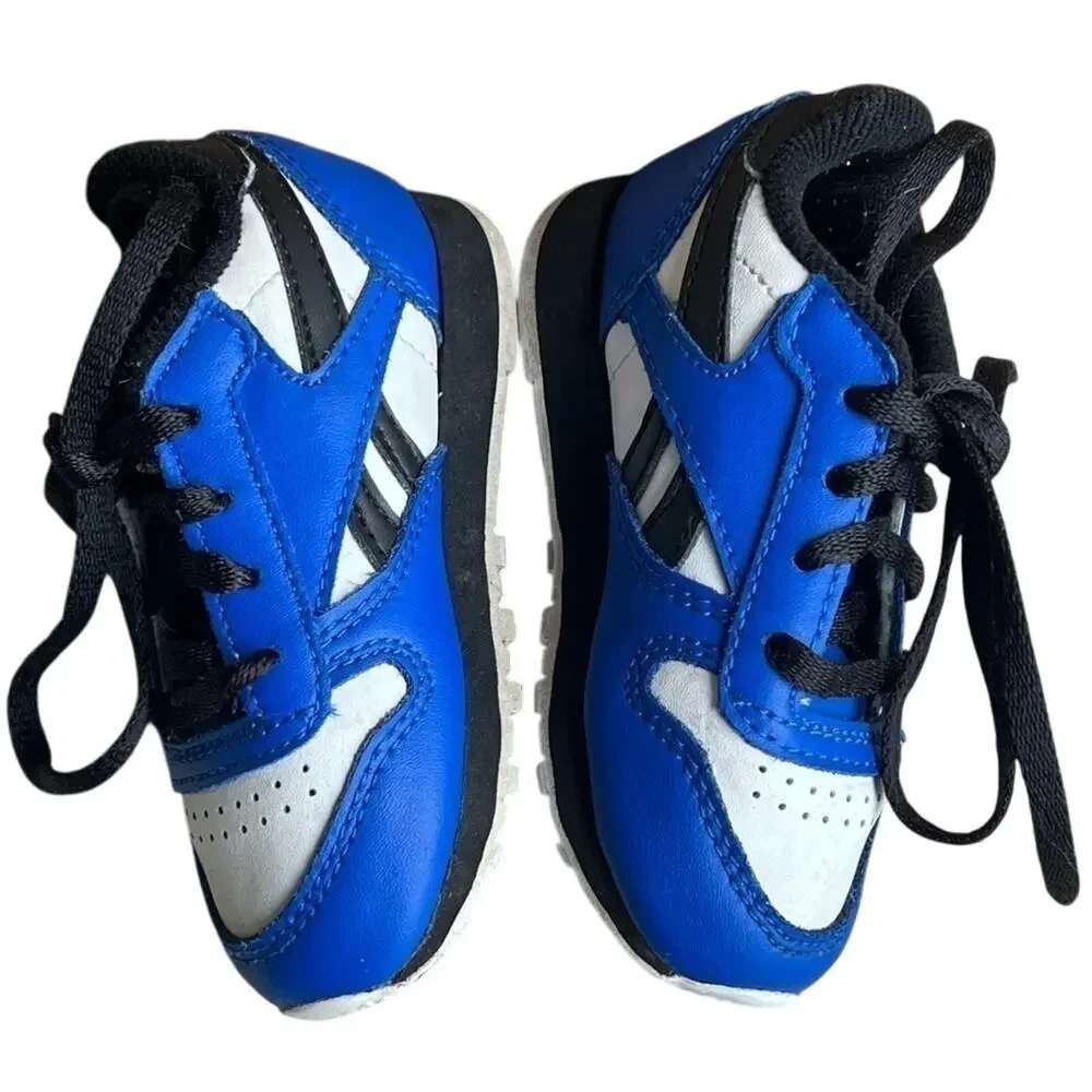 UEC Reebok Cordura Blue White Black Low Top Lace up Sneakers Baby Boys SZ 5